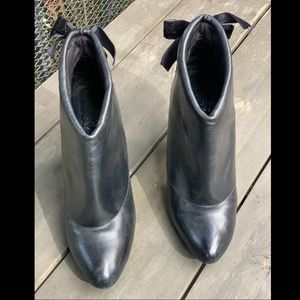 Jeffery Campbell black leather booties